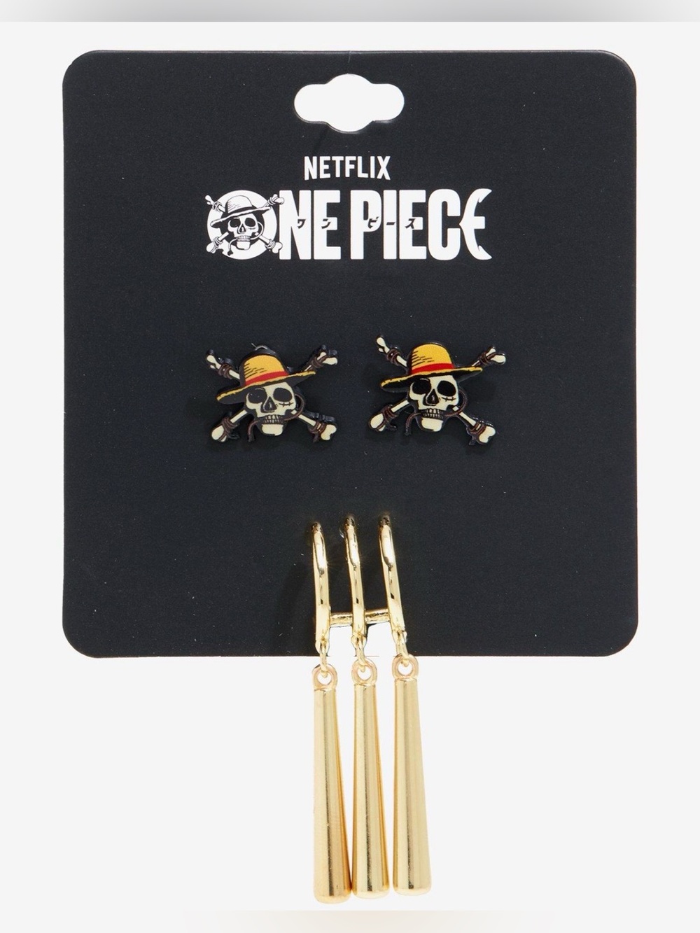 NWT Bioworld Netflix One Piece cosplay earring set